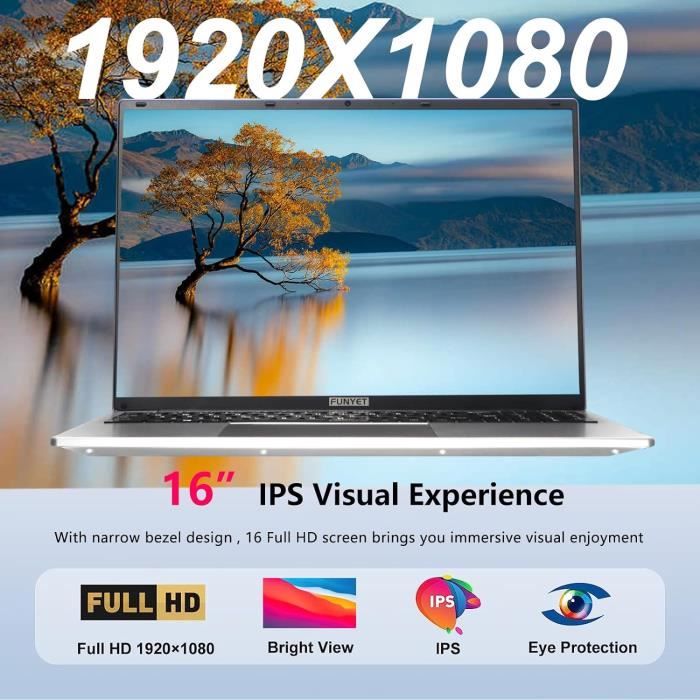 Ordinateur Portable 15.6'', 8Go DDR4 RAM 256Go SSD PC Portable, Win11 Laptop Celeron N4000 CPU, Ultraléger Et PC Ordinateur Avec Emplacement Pour Carte TF, 1980*1080 IPS, Mini HDMI/USB3.0/BT - Lax