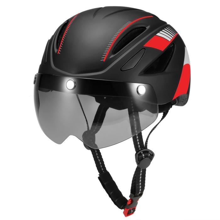 Casque De Vélo Kuashidai Avec Visière Magnétique - Unisexe - Taille Réglable 54-62 Cm - 18 Trous De Ventilation - Couleurs Assorties - 11