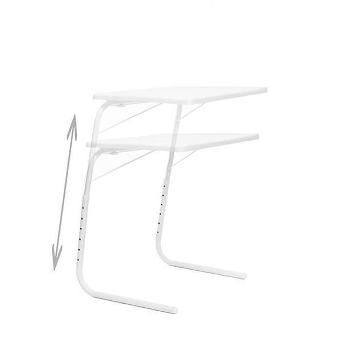 Table Pliante Portable Table D'Appoint Pliable Réglable - 18 Positions - 10kg Capacity - Pour Lit/Bureau Table Pliable Réglable