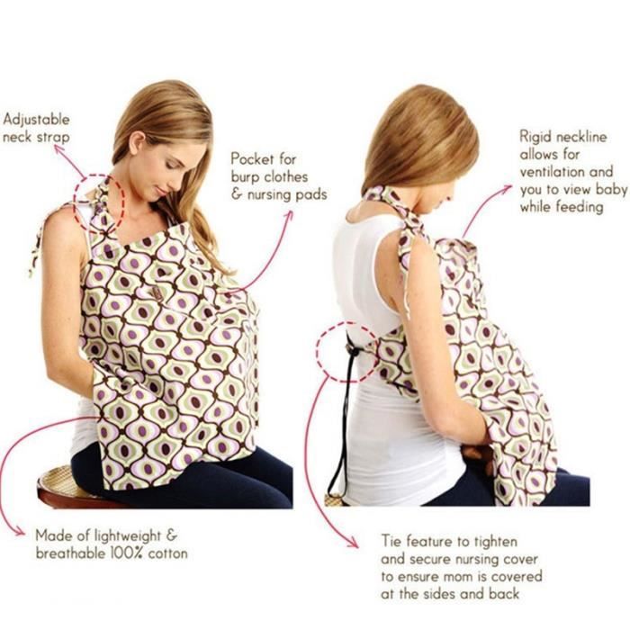 Cape d'allaitement en coton pour maman et bébé gris - Cdiscount  Prêt-à-Porter