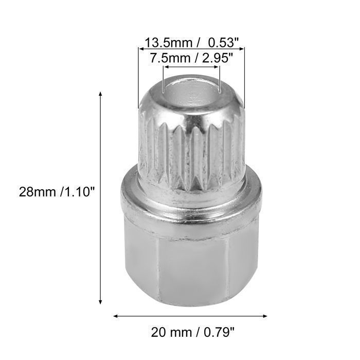 Clé De Démontage écrou Antivol 40/23PT Pour BMW - Acier - 20x28 Mm