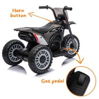 Baroni Toys Moto Elettrica Honda Bambini 1-4 Anni CRF450, Triciclo Elettrico Con Motore 6V, 3 Km/h Motocross Elettrica Da Interno Ed Esterno, Certificazioni Sicurezza EN71 E CE - Giochi E Prodotti Per