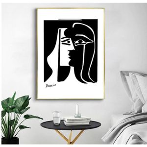 Affiche Déco Murale Rétro Minimaliste Femme - 61x91 Cm, Papier, Par ARTTOR
