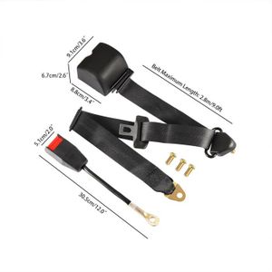 4 Clips De Ceinture De Sécurité Universels - Adaptateurs Voiture, Camion, SUV - Alliage Zinc, Installation Facile, Noir