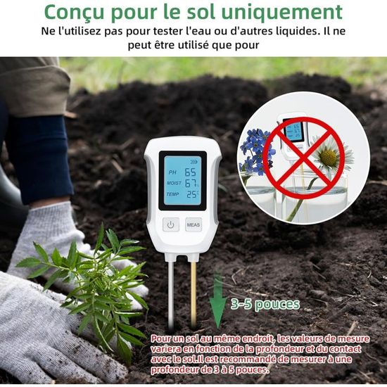 Testeur Qualité Eau 3 En 1 Portable - PH, ORP, Température - Compensation Auto, Pour Piscine, Aquaculture, Hydroponie