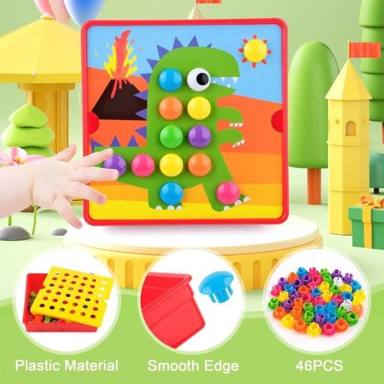 Jouets de Mosaique Enfant 350 Mosaïque Puzzle Jouet Bloc 3D Clous de Champignon Colorées Créatif DIY Jouet pour Cadeau Anniversaire - Jeux - Jouets Jouets de Mosaique Enfant 350 Mosaïque Puzzle Jouet Bloc 3D Clous de Champignon Colorées Créatif DIY Jouet pour Cadeau Anniversaire - Jeux - Jouets