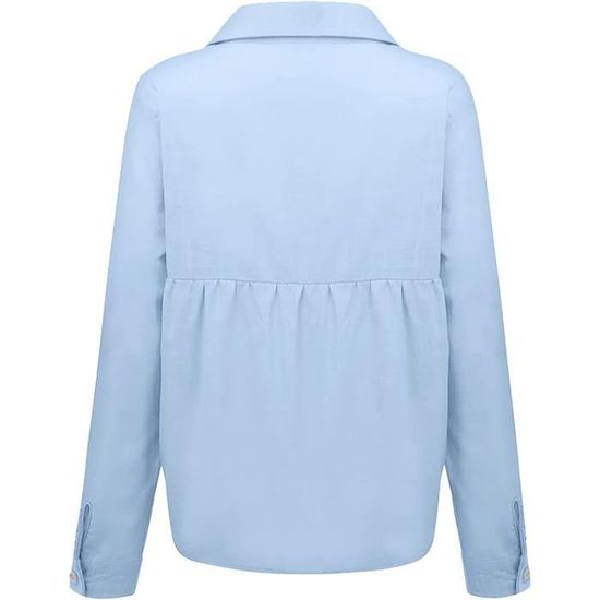 Chemisier Femme Coton/lin - Col V - Tunique Décontractée - Style Bohème - Fabriqué En France