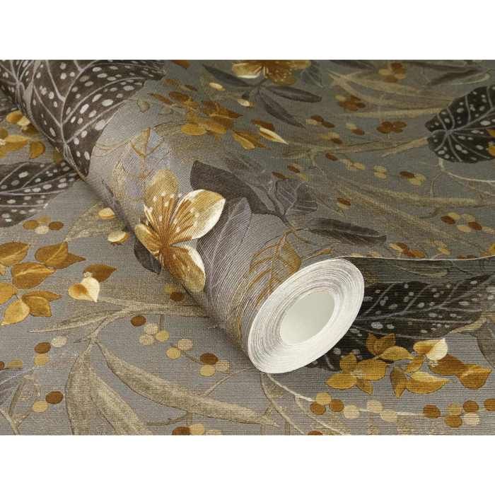Papier Peint Intissé Rasch Botanical Jungle 542561 - Vert, 53x1005cm, 5,33m²