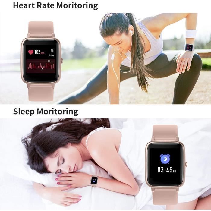 Montre Connectée Femme Homme, Smartwatch Compatible Samsung Xiaomi Huawei  Android iOS Podometre Montre Sport Cardiofrequenceme[518] - Cdiscount  Téléphonie