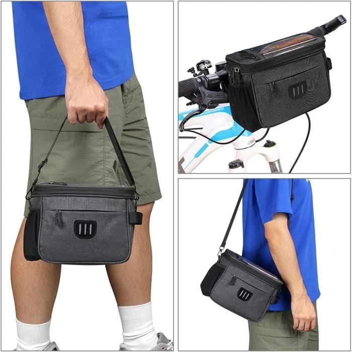 Sacoche Vélo étanche 5L Fenêtre Téléphone Sacoche De Guidon Vélo étanche 5L - Fenêtre PVC Transparente Pour Téléphone, Multifonction, Installation Rapide Sacoche Vélo étanche 5L Fenêtre Téléphone Sacoche De Guidon Vélo étanche 5L - Fenêtre PVC Transparente Pour Téléphone, Multifonction, Installation Rapide