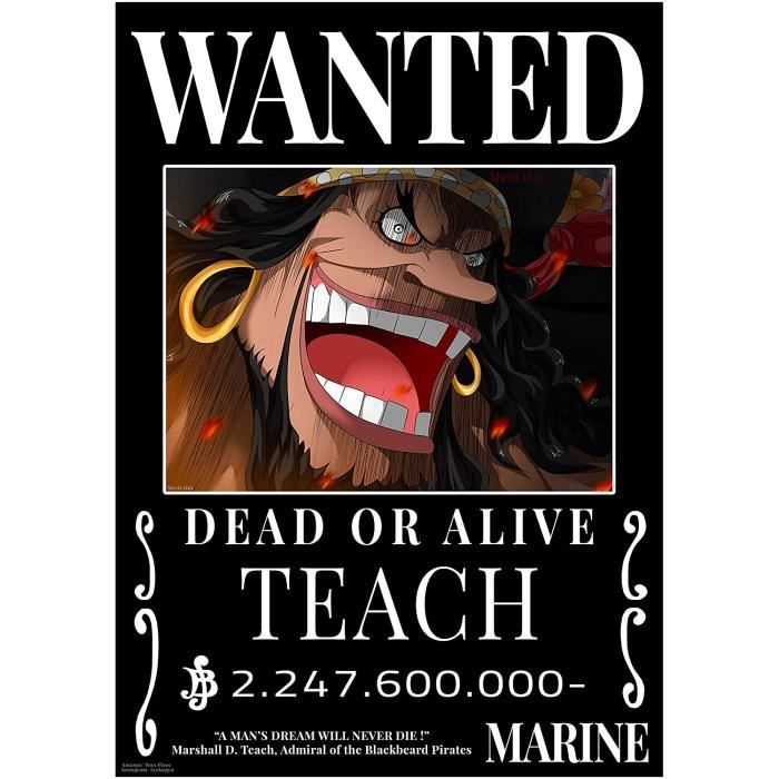 One Piece Wanted Posters Blackbeard