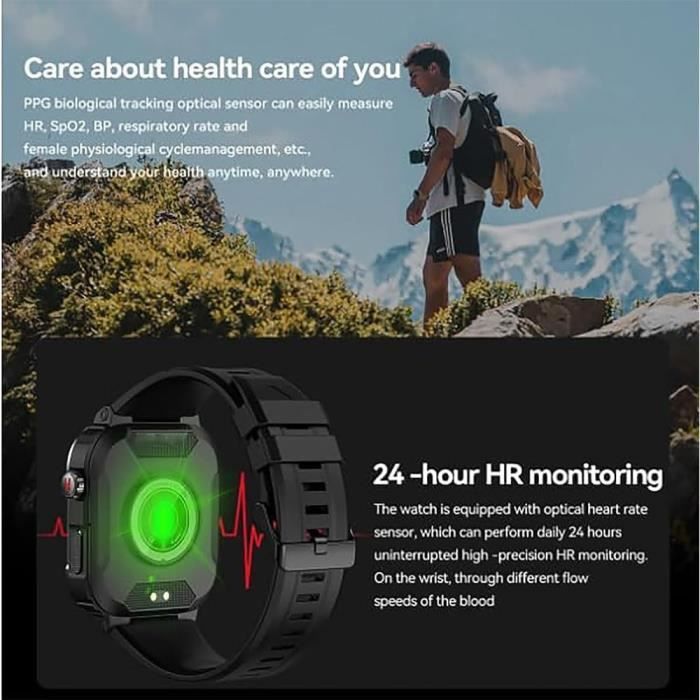 Gard Pro Ultra Smart Watch, Montre Connectée De Glycémie For Hommes Et Femmes, Plein Écran