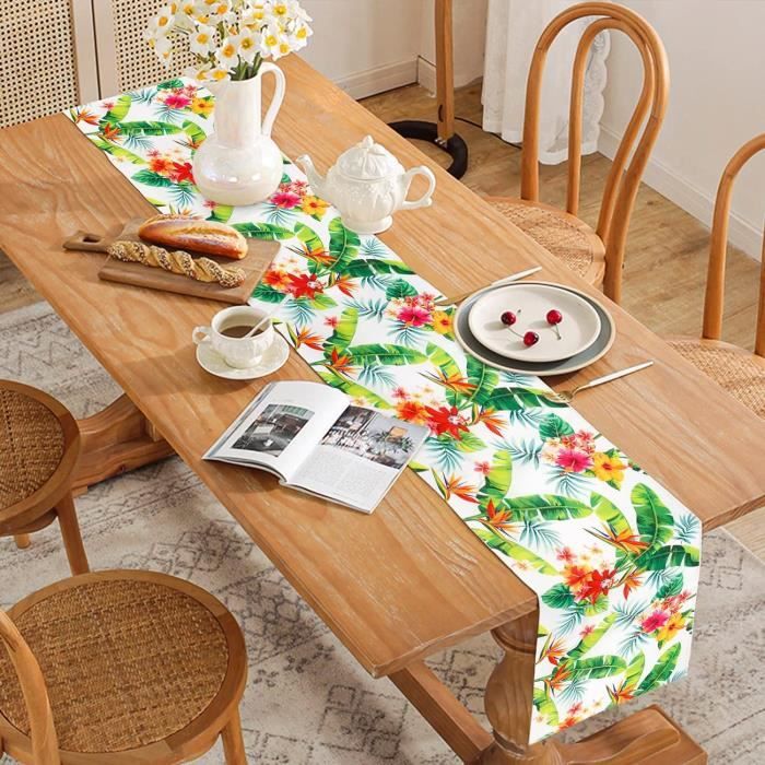 Chemin De Table Fleuri 100x150 Cm - Nappe Printemps Été Déco Maison - 2