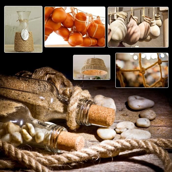 Ficelle Jute 6mm X 60m GRÜNTEK - Pour Grattoir Chat Ou Déco
