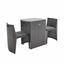 Salon De Jardin En Resine Tressee Gris Encastrable Doppio Pour