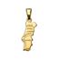 Pendentif CARTE ESPAGNE Plaque Or Neuf