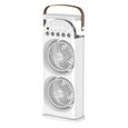Humidificateur à Cinq Trous et Double Ventilateur, Enfichable, Multi-Positions, Lumière Colorée, Grande Capacité, Modèle Enfichable