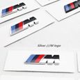 2 pcs Argent M Performance logo emblème badge BMW E36 E39 E46 E90 E60 E30 E34 F10 F20 F30-0