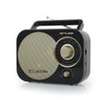 Radio Portable Muse M-055 RB - Look Rétro Design - FM/MW - Antenne FM pivotante - Prise auxiliaire (pour lecteur MP3)-0