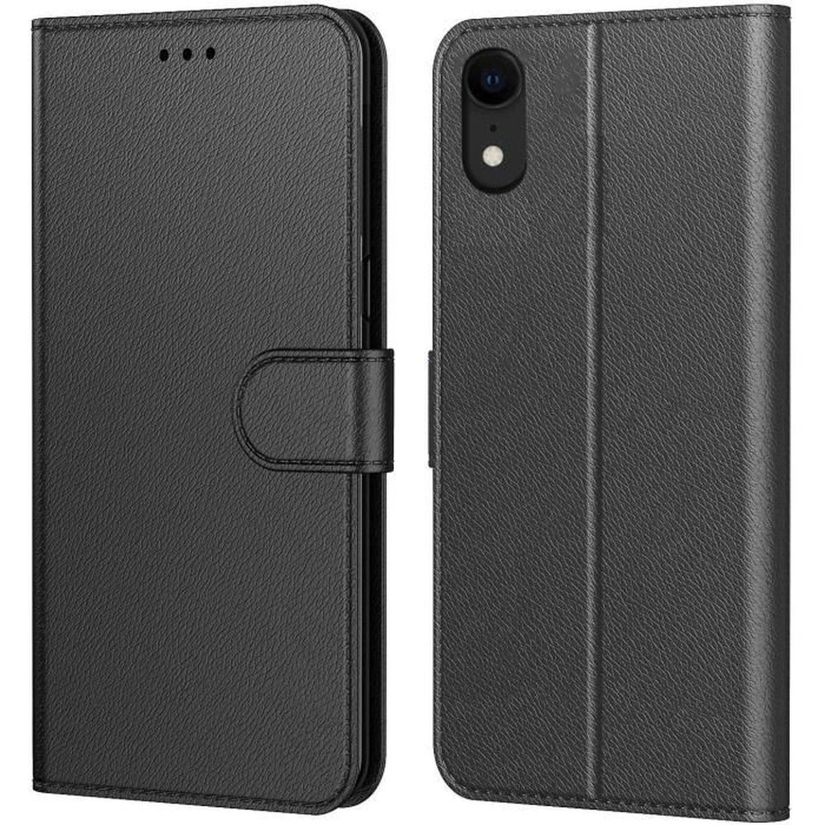 N&T Coque iPhone XR, Pochette Etui Housse iPhone XR Cuir à Clapet avec ...