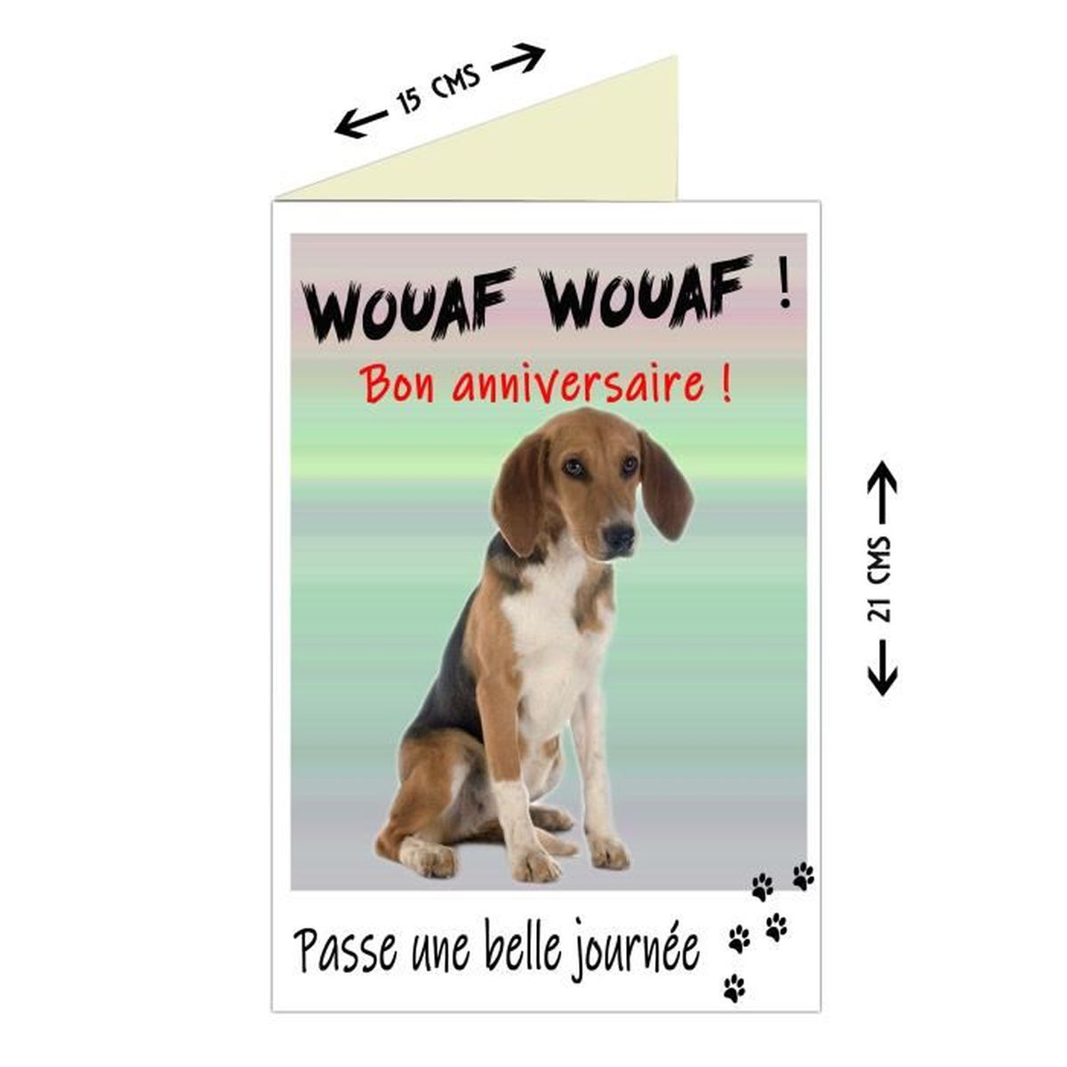 Carte Anniversaire Anglo Francais De Petite Venerie Chien Dog Birthday Card Cdiscount Beaux Arts Et Loisirs Creatifs
