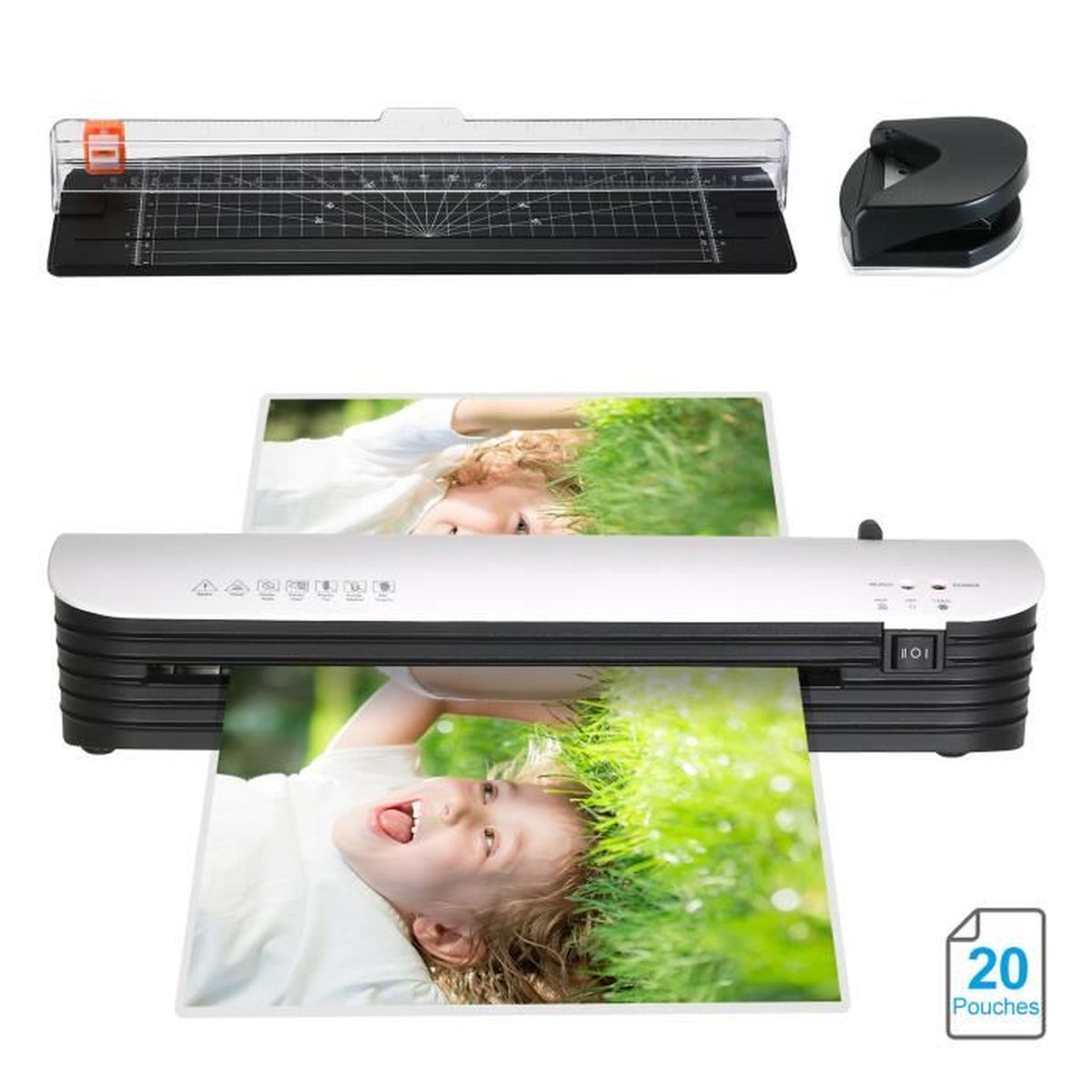 Plastifieuse A4 A5 A6 NWOUIIAY Chaud Et Froid - Machine à Plastifier Avec 15 Pochettes Et Vitesse 280mm/min