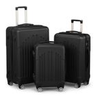 ALIGHTUP - Set de Valises, Lot de 3 valises, Ensemble de bagages, ABS+PC, 55-65-75cm - Noir