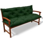 BEAUTISSU HOME STYLE Beautissu Coussin banc jardin Flair BR 100x50x50cm Vert foncé - Coussin pour banc de jardin terrasse balcon Coussin exterieur