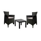 ProGarden Ensemble de jardin avec coussins 3 pcs Akita Anthracite