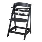 ROBA Chaise Haute Évolutive Sit Up Flex - Utilisable Jusqu'à la Chaise d'Adolescent - Bois Noir