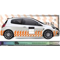 UNIVERSELLE déco rallye 1 - ORANGE - Kit Complet  - voiture Sticker Autocollant