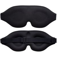 Masque de nuit 3D NOVIDIA masque de sommeil mousse à mémoire de forme 100% occultant anti lumière pour sieste yoga voyage - Noir.