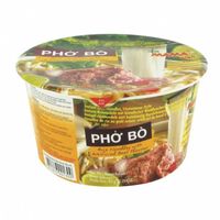 Soupe PHO BO vietnamienne en bol 65G - Vermicelles de riz saveur boeuf - Marque MAMA - Lot de 12 bols