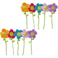 10 Pièces en Peluche Fleur Souple Tiges Rideau Boucle Artificielle De Tournesol Embrasses Peluche Daisy Bouquet De Fleurs