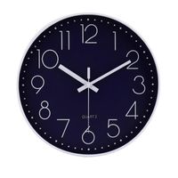 Horloge Murale Silencieuse Moderne, Horloge Murale Pour Chambre Cuisine Salon - noir - 30cm