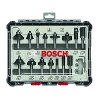 Bosch Kit de 15 fraises mixtes à  queue de 1-4" - 2607017473