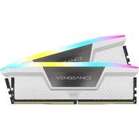 Corsair Vengeance RGB DDR5 32 Go (2 x 16 Go) 6400 MHz CL36 - Blanc - Kit Dual Channel 2 barrettes de RAM RGB DDR5 PC5-51200 - CMH32G