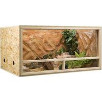Terrarium OSB, terrarium en bois 120x60x60 cm avec aération latérale [sans garniture, sans pack de sécurité]