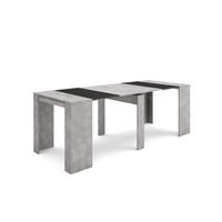 Skraut Home - Table console extensible  - 220 - Pour 10 personnes - Ciment - Gris
