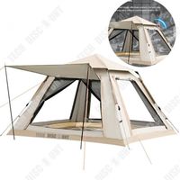 TD® Tente d'extérieur Tente à double couche avec arceaux en fibre de verre intégrés Ouverture et pliage rapides automatiques de la
