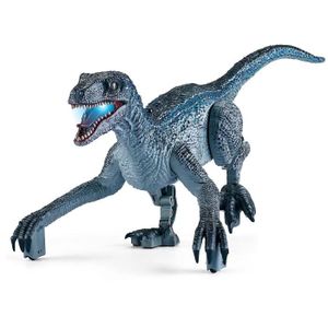 ROBOT - ANIMAL ANIMÉ Jouet dinosaure télécommandé - Dinosaures - Bleu - Marche, lumière et rugissement - 3-9 ans