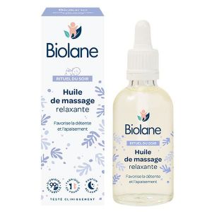 MASSAGE BÉBÉ Biolane Huile de massage relaxante Bébé 50ml