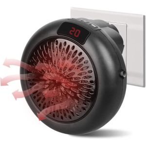 RADIATEUR D’APPOINT Chauffage d'appoint électrique céramique 1000W avec minuterie 24H et thermostat réglable - Noir