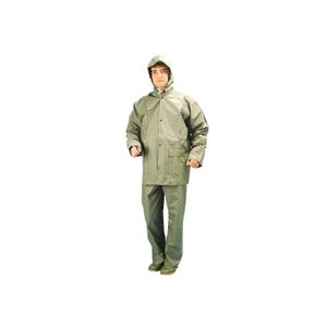 Waterproofs PVC//polyester Veste et Pantalon Unisexe Vert Olive Taille M