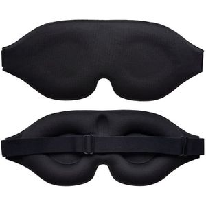 MASQUE DE VOYAGE Masque de nuit 3D NOVIDIA masque de sommeil mousse à mémoire de forme 100% occultant anti lumière pour sieste yoga voyage - Noir.
