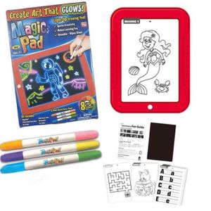 TABLE A DESSIN Dessin - Graphisme,Kit de dessin 3d pour enfants,Graffiti magique-pad,planche à dessin magique LCD,dessin lumineux - Type Rouge
