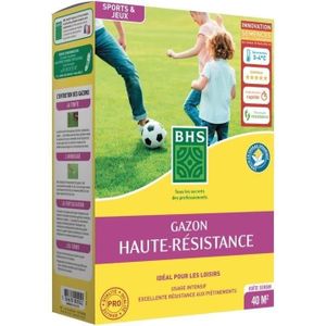 GAZON NATUREL BHS Gazon haute résistance + engrais - 1 kg
