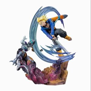 Grande Figurine Dragon Ball Z Trunks 26 Cm - 2 Têtes Interchangeables - PVC Neuve