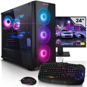 UNITÉ CENTRALE + ÉCRAN Megaport PC gamer fixe complet - GTX1650 - Ecran L