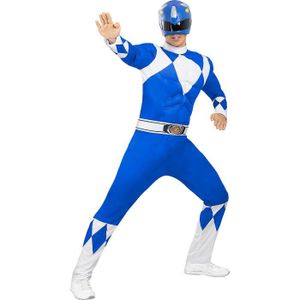 DÉGUISEMENT - PANOPLIE Déguisement de Power Ranger bleu adulte - Funidelia- 118778- Déguisement homme et accessoires Halloween, carnaval et Noel